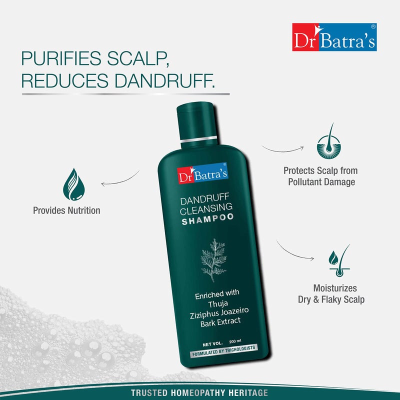 Dr Batra's Dandruff Cleansing Shampoo Enriched With Thuja For Silky Hair 200ml by Dr Dry - Image 4